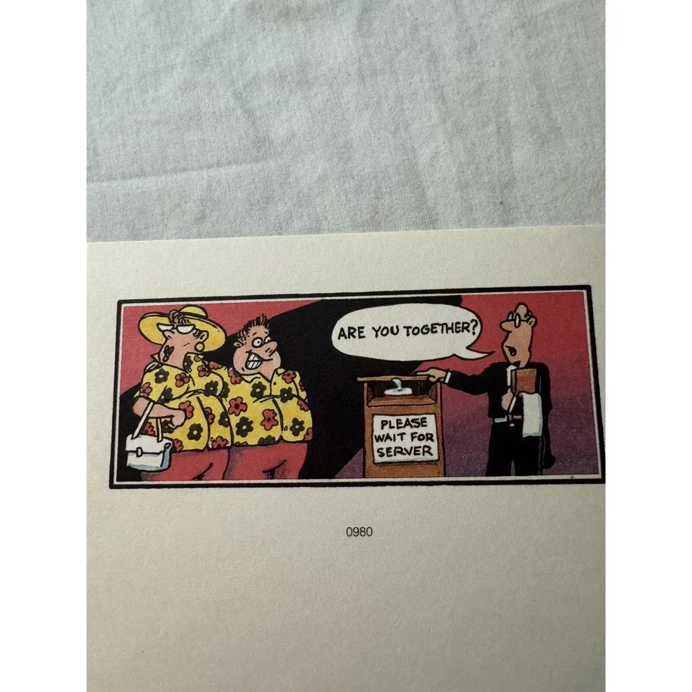 American Greeting Valentine Day Card Naughty Comic Strip Dirty Dishes Vtg Funny